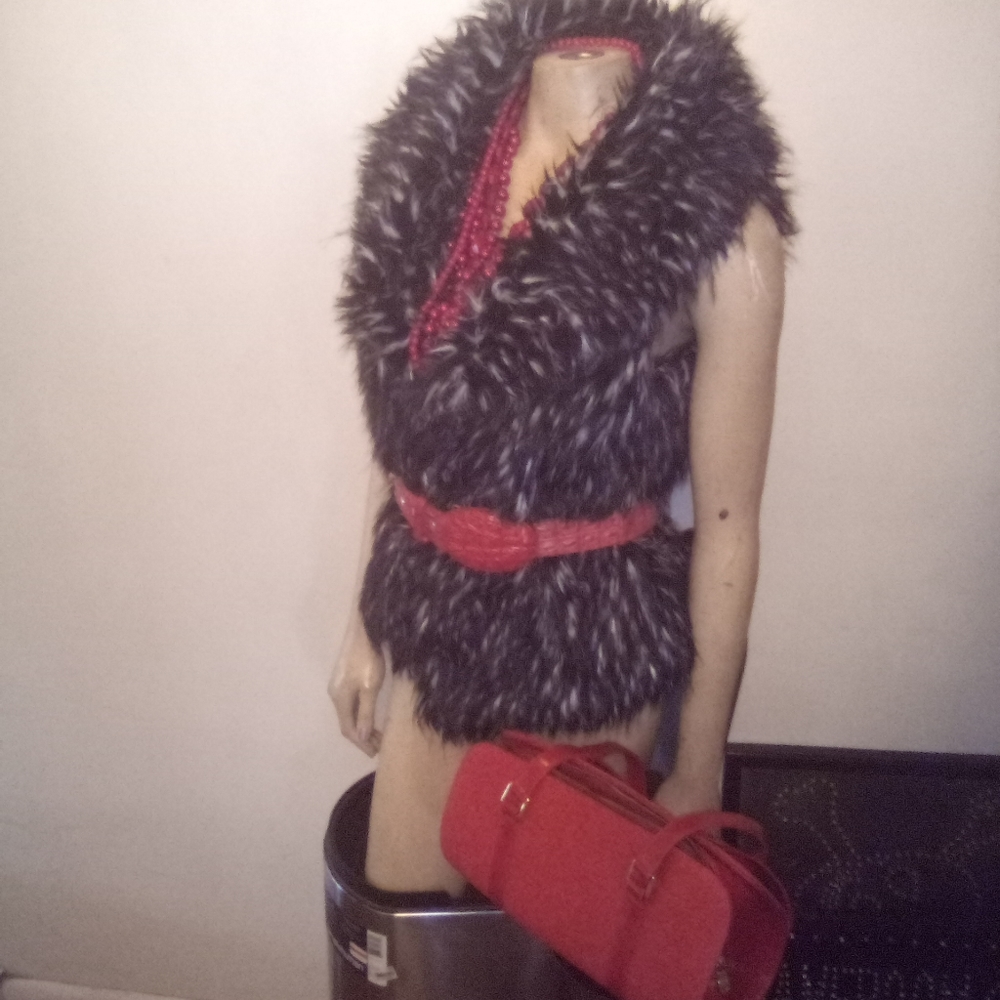 Grass Collections Faux Fur Women's Vest